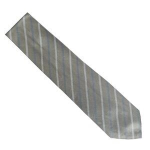Perry Ellis Portfolio Men Necktie 100% Silk Striped Green Multi 58x3.5 - NWOT